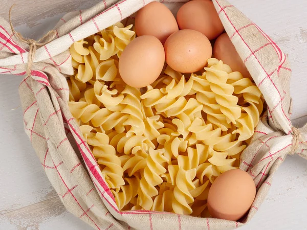 Pastas with eggs — Stock Photo, Image