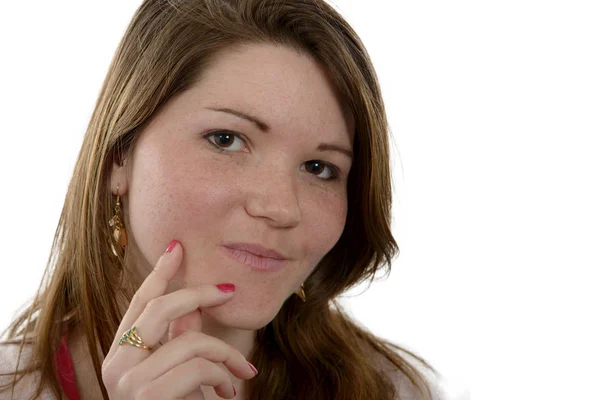 Retrato de una hermosa joven — Foto de Stock