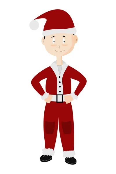 Portrait of  young santa claus isolated on a white background — Stock Photo, Image