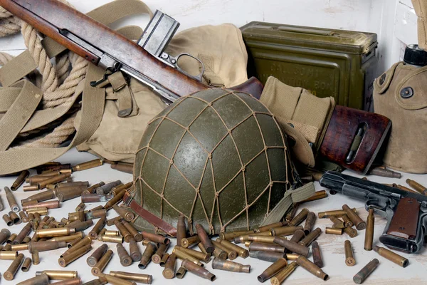 Amerikai katonai felszerelések, a második világháború — Stock Fotó