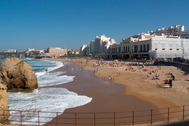 Dalgalar okyanus Biarritz Beach