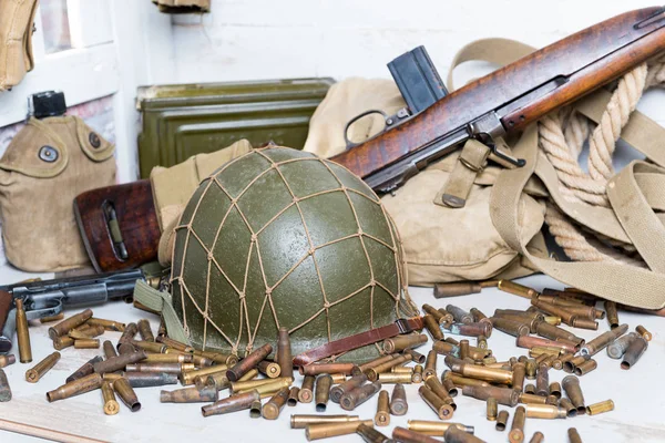 U.S. military equipment and weapons of World War II — Stock Photo, Image