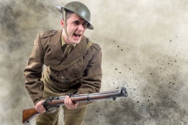 Amerikan Dünya Savaşı 1 asker saldırı. 1917-18 