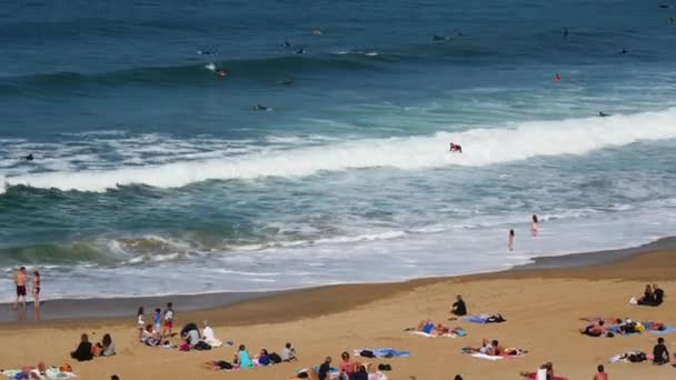 Praia Biarritz França — Vídeo de Stock