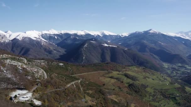 Herbstliche Berglandschaft Den Pyrenäen — Stockvideo