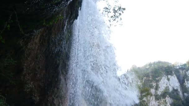 Cascada Río Montaña Bosque Gargantas Kakuetta — Vídeo de stock