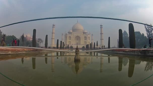 Blick Auf Taj Mahal Agra Indien — Stockvideo