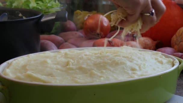 Підготовка Hachis Парментьє Французька Кухня — стокове відео