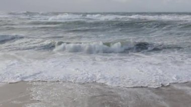 Okyanus fırtına hava Biarritz, Fransa büyük dalgalar ile