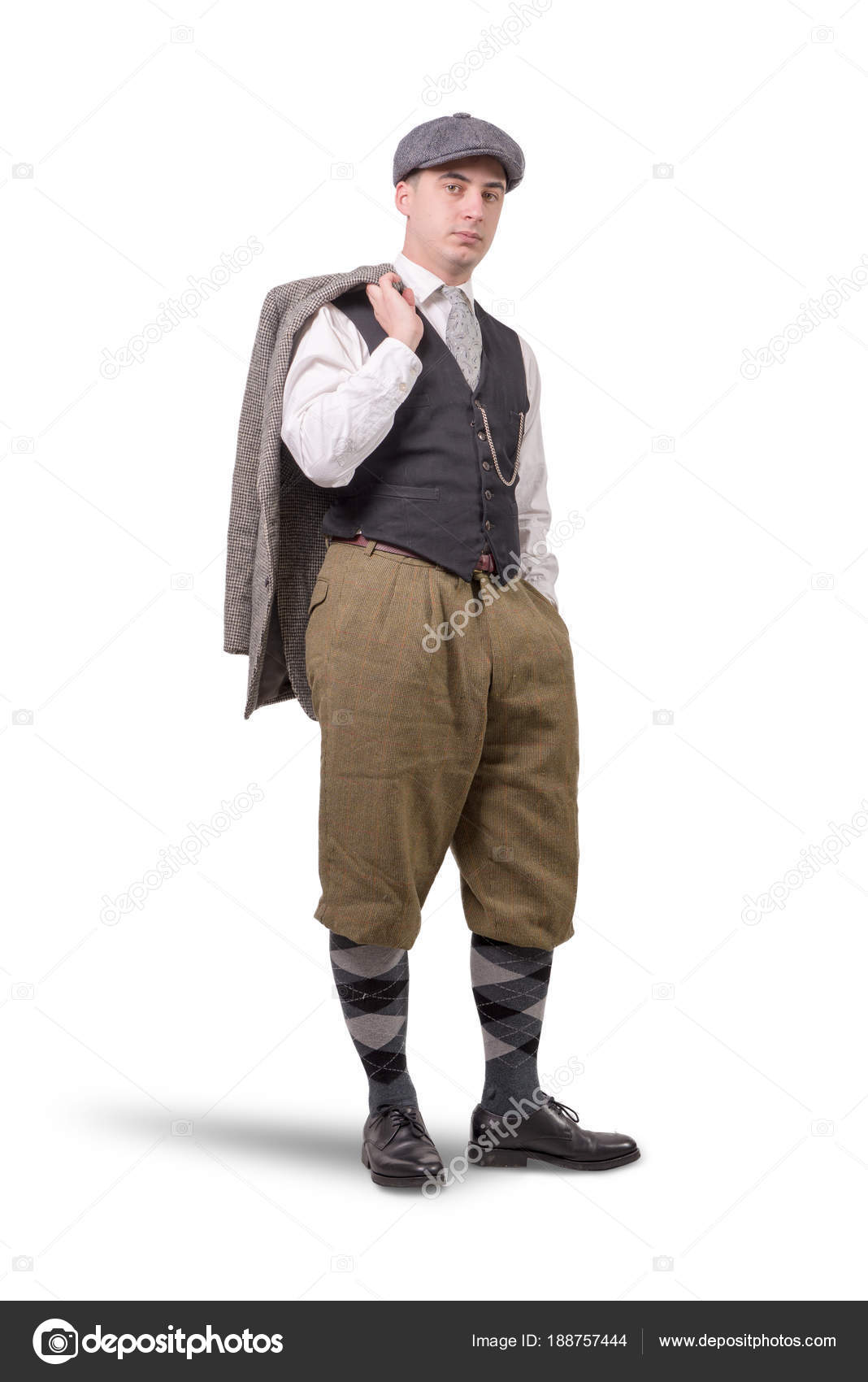 StijlOp Wit Jonge Met Vintage In Man Hoed1940 Kleding Ygf76vby