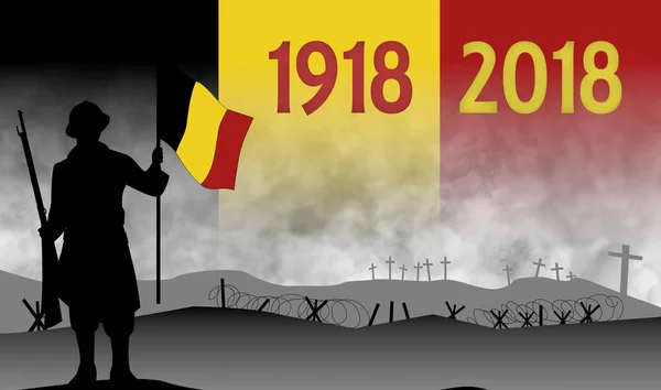Conmemoración del centenario de la gran guerra, Bélgica —  Fotos de Stock