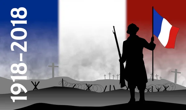 Gedenken an den 100. Jahrestag des Großen Krieges, Frankreich — Stockfoto
