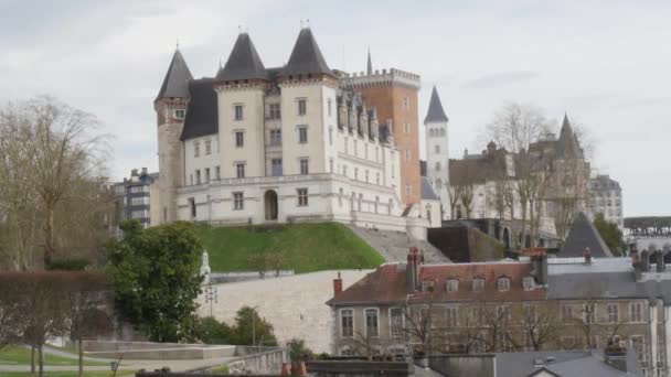 Slott Pau Stad Frankrike — Stockvideo