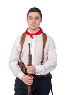 portresi Fransız beyaz arka planda dayanıklı