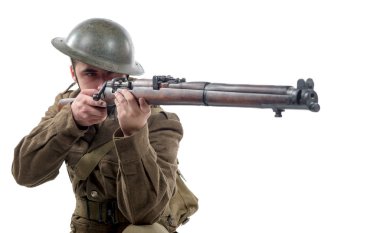 Fransa 1918, beyaz üzerine gelen 1.Dünya Savaşı İngiliz Ordusu asker