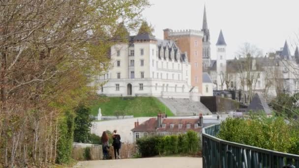 Kasteel Van Pau Stad Frankrijk — Stockvideo