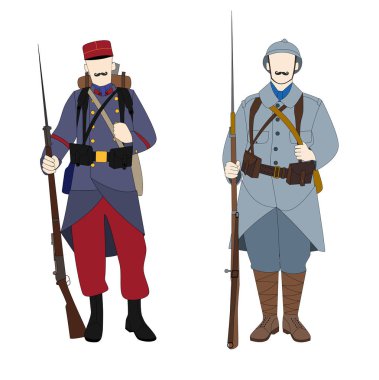 Fransız askeri üniforma 1914 ile 1918, 11 Kasım, isolat ile