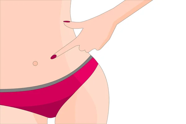 Vektor av en ung frisk smal kvinna kropp — Stock vektor