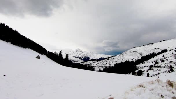 Panoráma Francia Pireneusok Hegyek Pic Midi Bigorre Háttérben — Stock videók