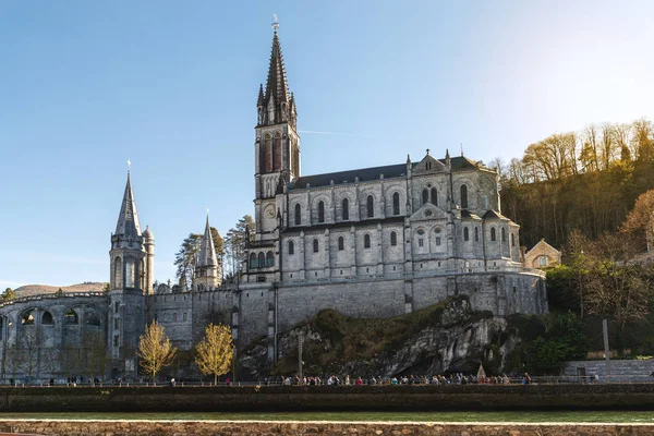 Lourdes Katedrali Tapınak Manzarası Fransa — Stok fotoğraf
