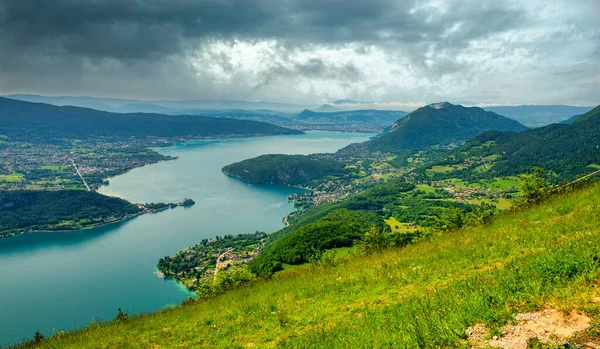 Vista Del Lago Annecy Los Alpes Franceses —  Fotos de Stock