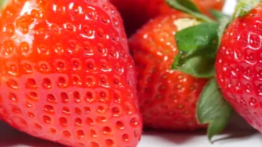 Taze organik çilek yakın çekim