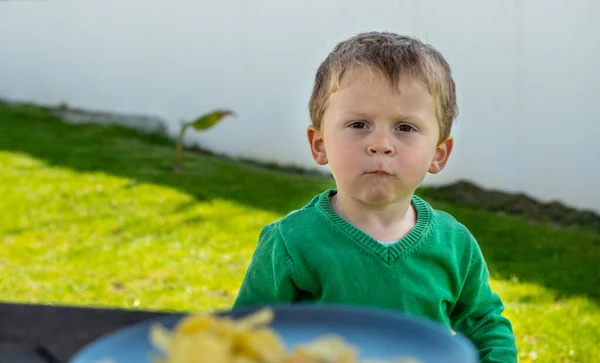 Portrait Enfant Deux Ans Plein Air — Photo