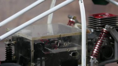 RC model rali araba oyuncağının ayrıntıları, off-road buggy 