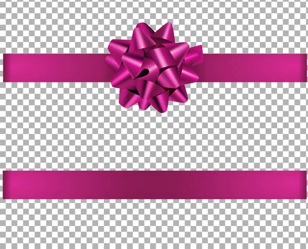 Deep Pink Bow Ribbon Valentine Christmas Birthday Decorations — 스톡 벡터