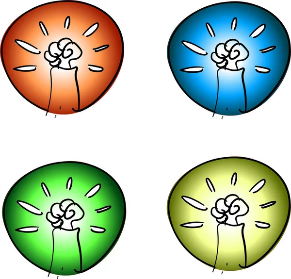 sağ el karikatür tarzı illüstrasyon