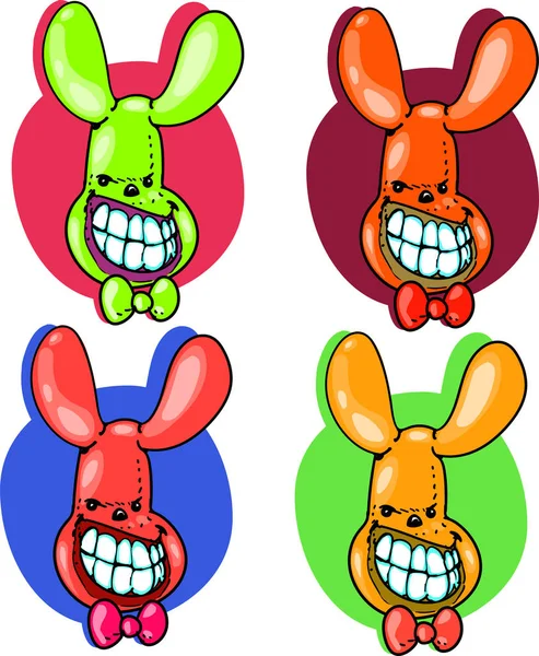 çirkin ballon kötü yüz gülmek komik karikatür vektör çizim