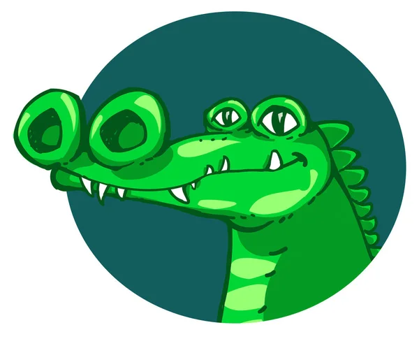 komik timsah baş karikatür tarzı vektör llustration