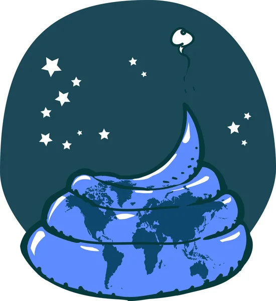 bok dünya karikatür tarzı komik illüstrasyon seyyare yerküre