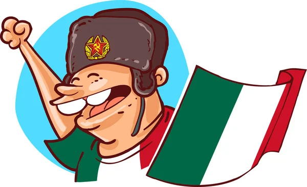 Meksika futbol fan Meksika milli takım taraftar bayrak Dünya Kupası Rusya 2018 ile