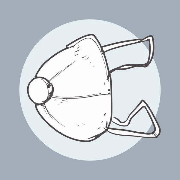 tıbbi maske çizgi film stili vektör çizimi.