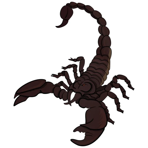 Wektor kreskówka maskotka ilustracja black scorpion — Wektor stockowy