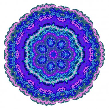 Süs renkli süsleme elemanları Mandala