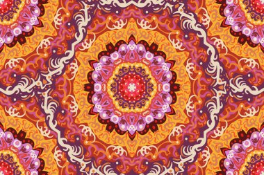 Dikişsiz soyut çizilmiş desen kırmızı spiraller