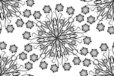 Vektör sorunsuz süs oryantal çiçek