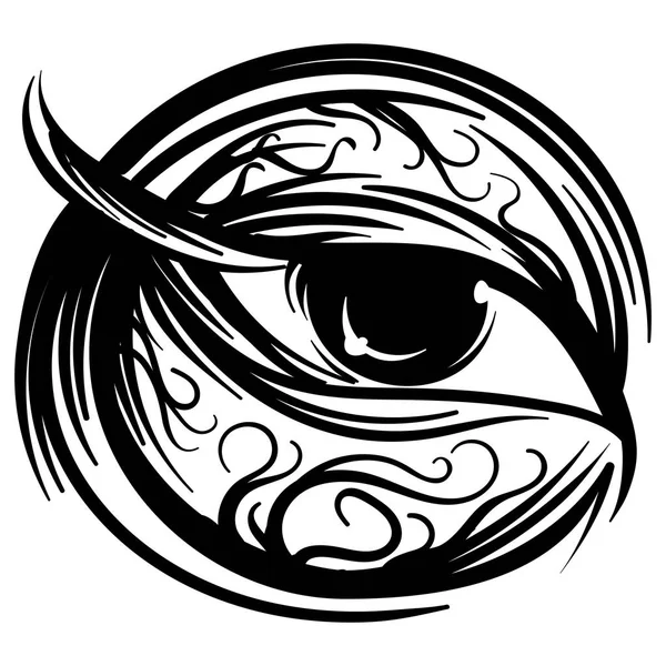 Ludzkie oko wektorowych stylizowane szkic tuszem — Wektor stockowy