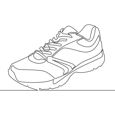 Sürekli bir çizgi çizme spor ayakkabı