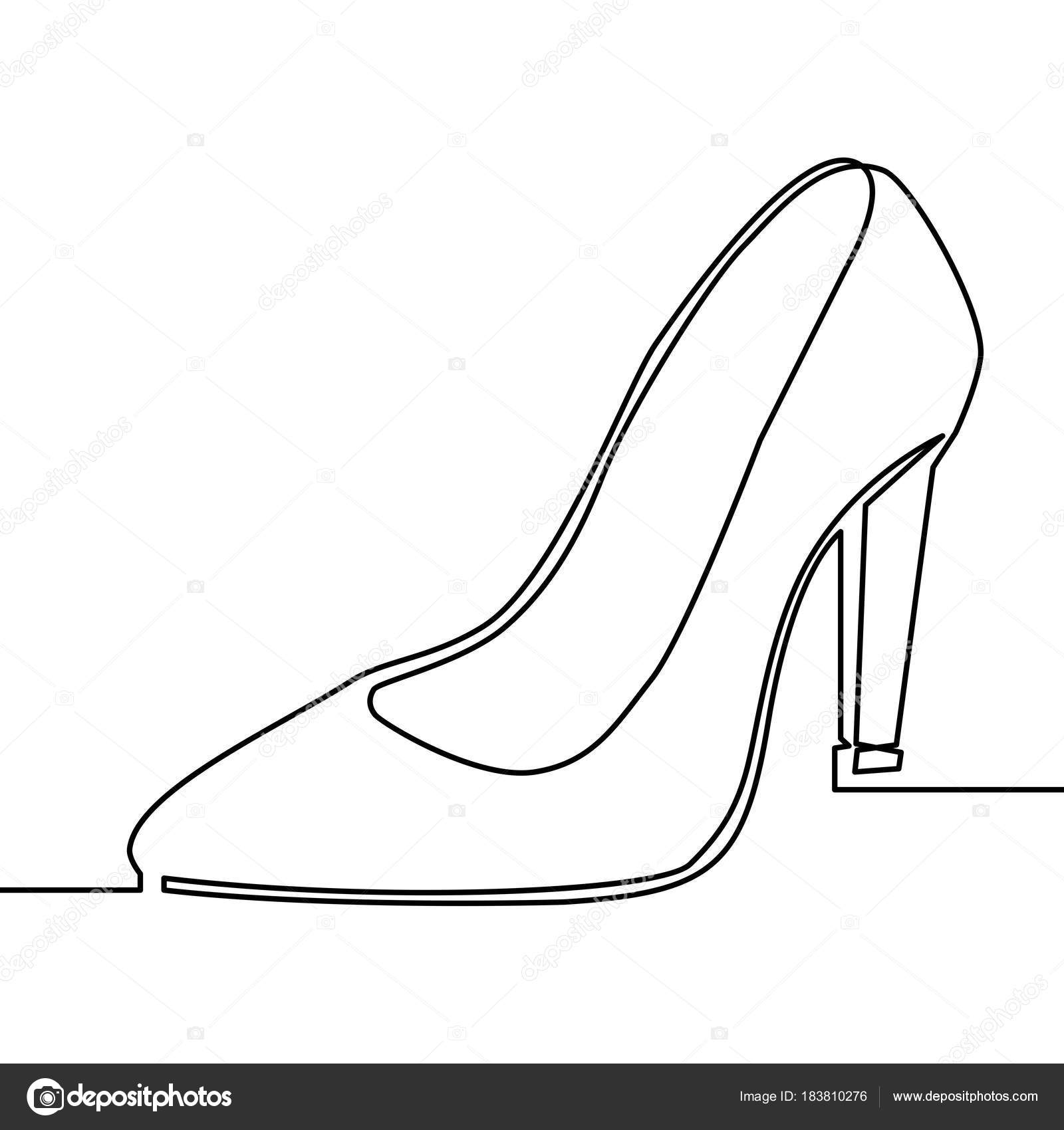 stock illustration one line drawing of women