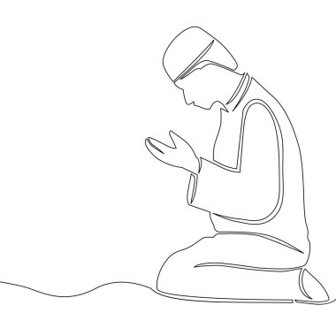 Devamlı çizgiler İslami dua kavramını çiziyor