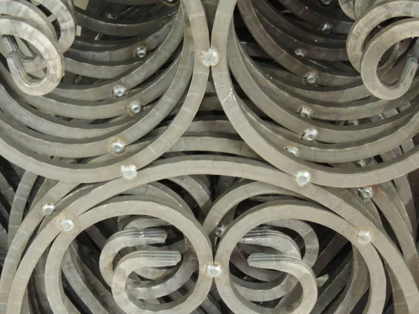 Artistic forging of metal products.different metal elements.wrought iron products.