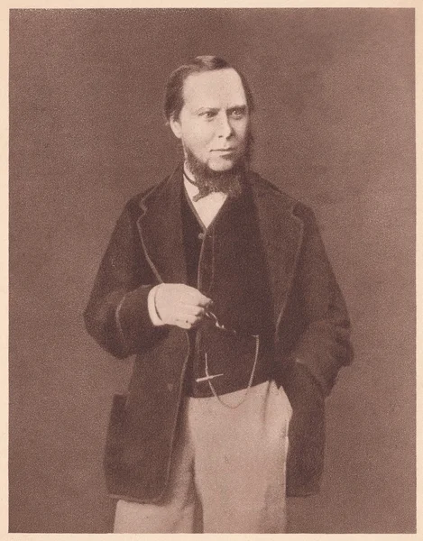 Retrato de Saltykov-Shchedrin sobre fototipo vintage — Foto de Stock