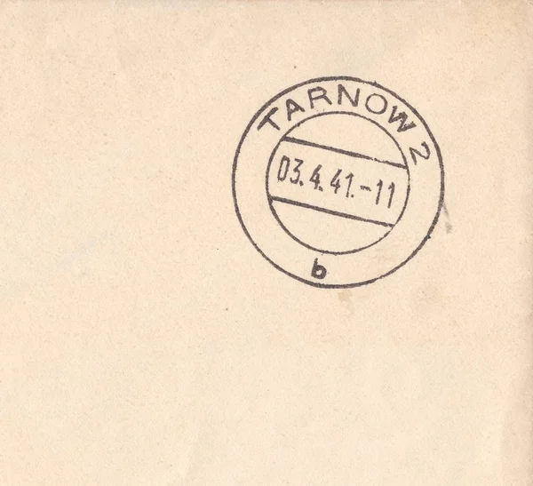 Polska 1941 Stempel Drukowany Przez Deutsches Reich Przedstawia Fragment Koperty — Zdjęcie stockowe