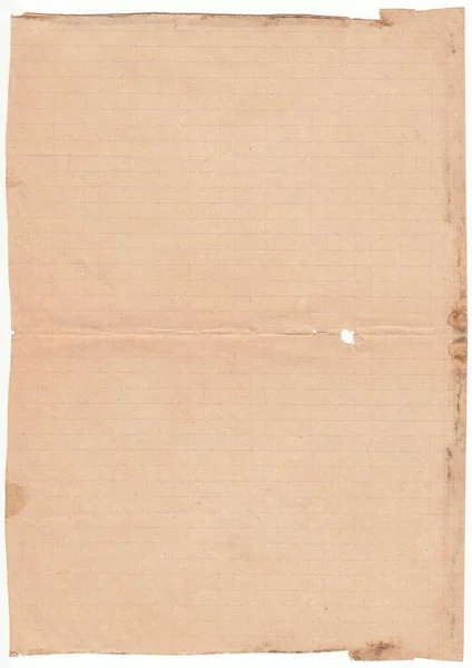 Retro Vergilbte Graukarierte Papierstruktur Hintergrund Altes Blatt Aus Einem Schulheft — Stockfoto