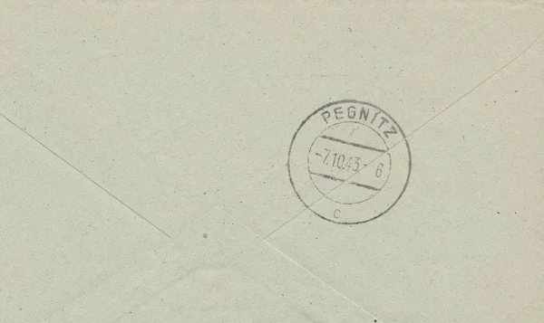 Germany Circa 1943 Stamp Printed Germany Shows Postal Envelope Postmark — Stock Photo, Image