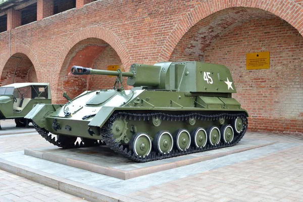 Rusland Nizjni Novgorod September 2014 Sovjet Lichte Zelfrijdende Artillerie Eenheid — Stockfoto