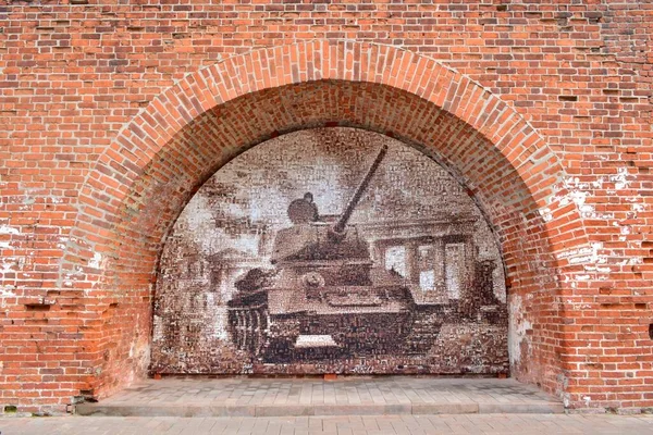 Russia Nizhny Novgorod September 2014 Legendary Tank Mosaic Old Frontline — Stock Photo, Image
